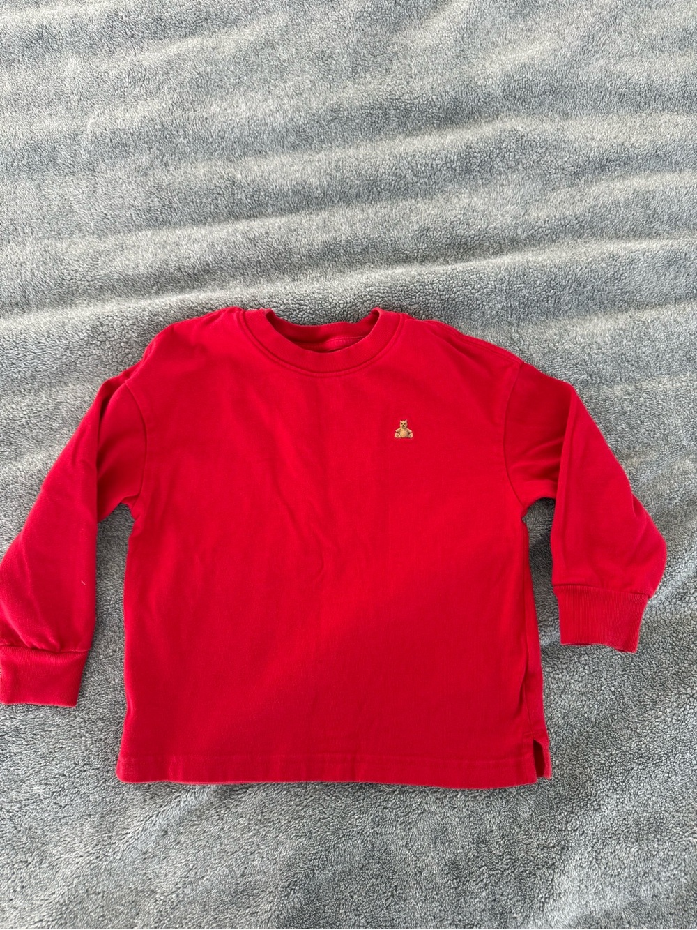 Gap- Kids Red Long-Sleeve Crewneck Shirt